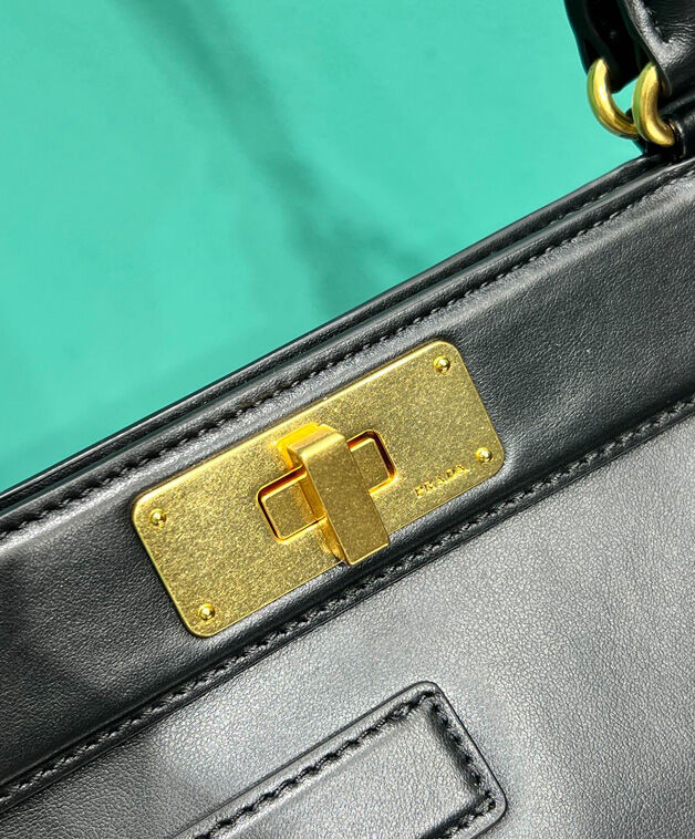 Prada Medium Leather Tote Bag 1BG569 Black